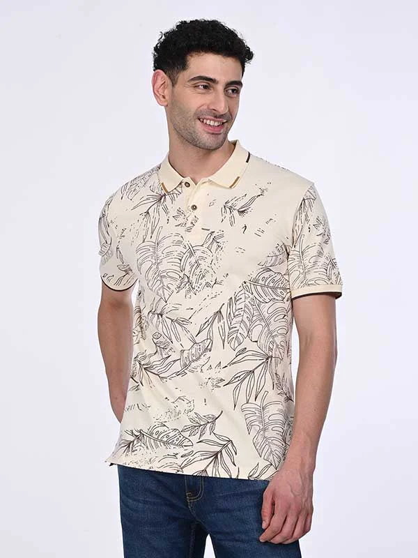 Men Printed Polo T-Shirt Practical Men's Multi