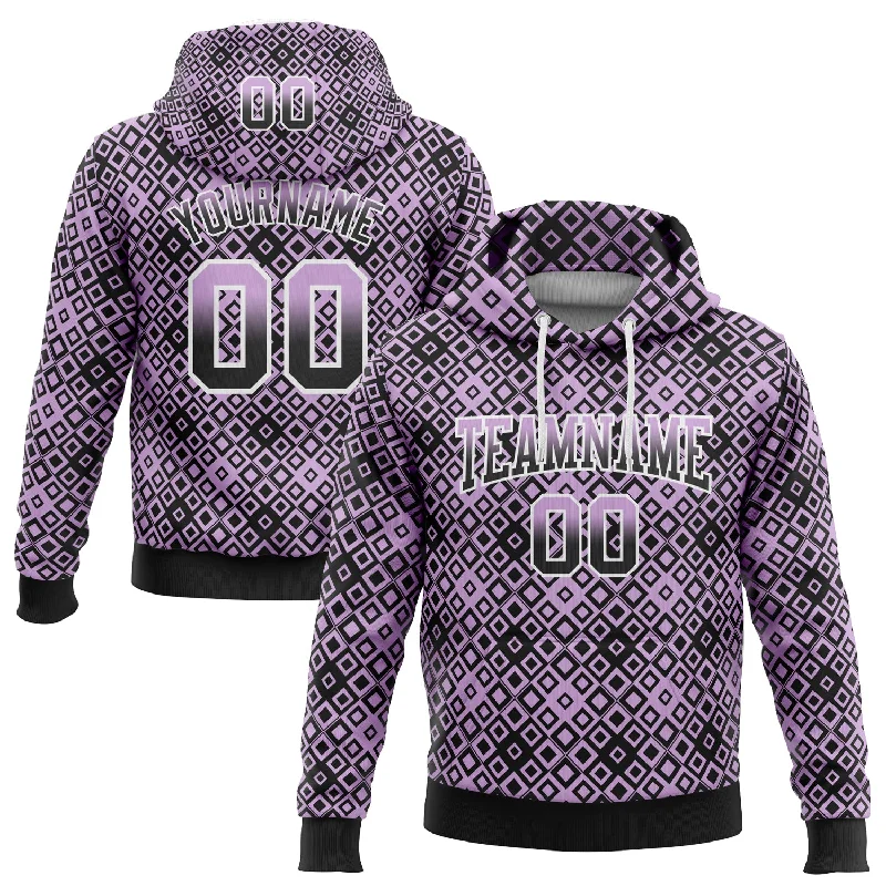 Custom Stitched Light Purple Black-White Fade 3D Pattern Design Geometric Square Shapes Sports Pullover Sweatshirt Hoodie Refined Men's European Custom Stitched Light Purple Black-White Fade 3D Pattern Design Geometric Square Shapes Sports Pullover Sweatshirt Hoodie Refined Men's European