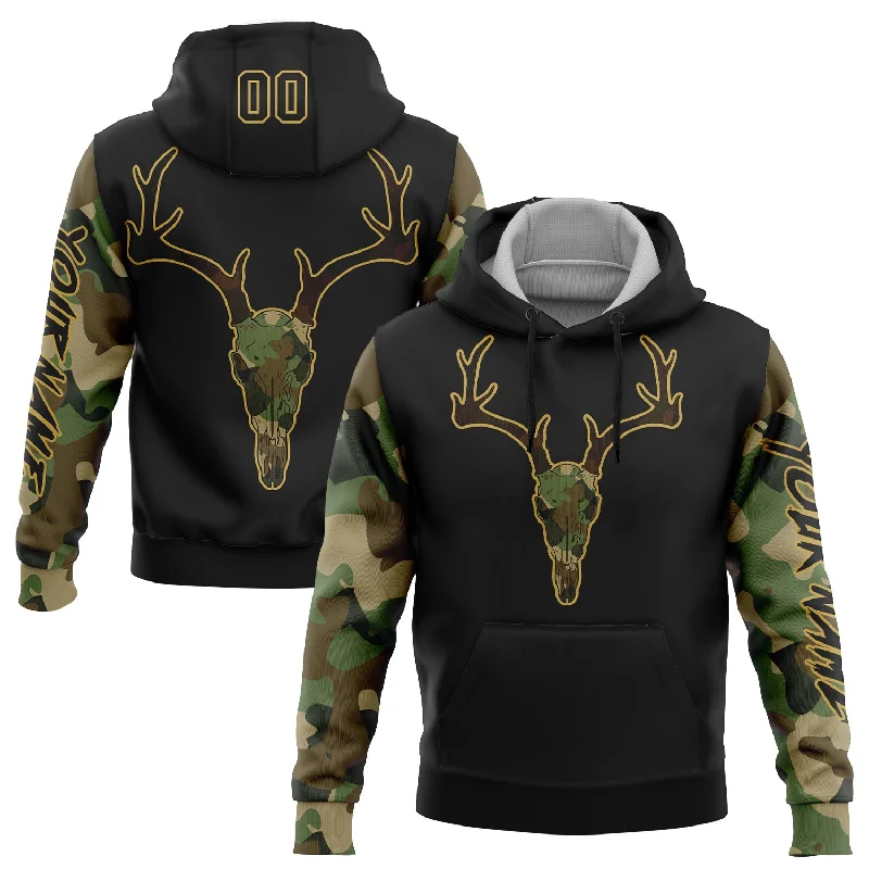 Custom Stitched Black Cmao-Old Gold 3D Deer Hunting Sports Pullover Sweatshirt Hoodie Sharp Men's Italian Custom Stitched Black Cmao-Old Gold 3D Deer Hunting Sports Pullover Sweatshirt Hoodie Sharp Men's Italian