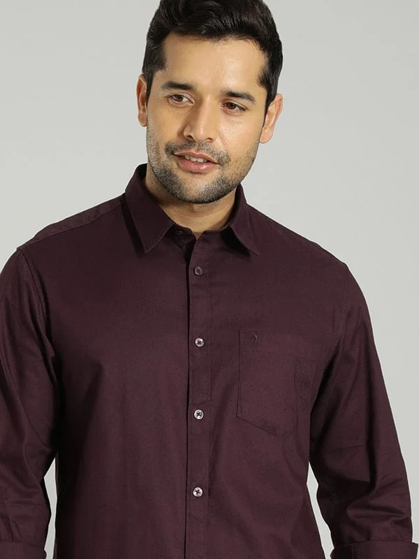 Men Solid Full Sleeve Cotton Shirt Tough Men's Tactical