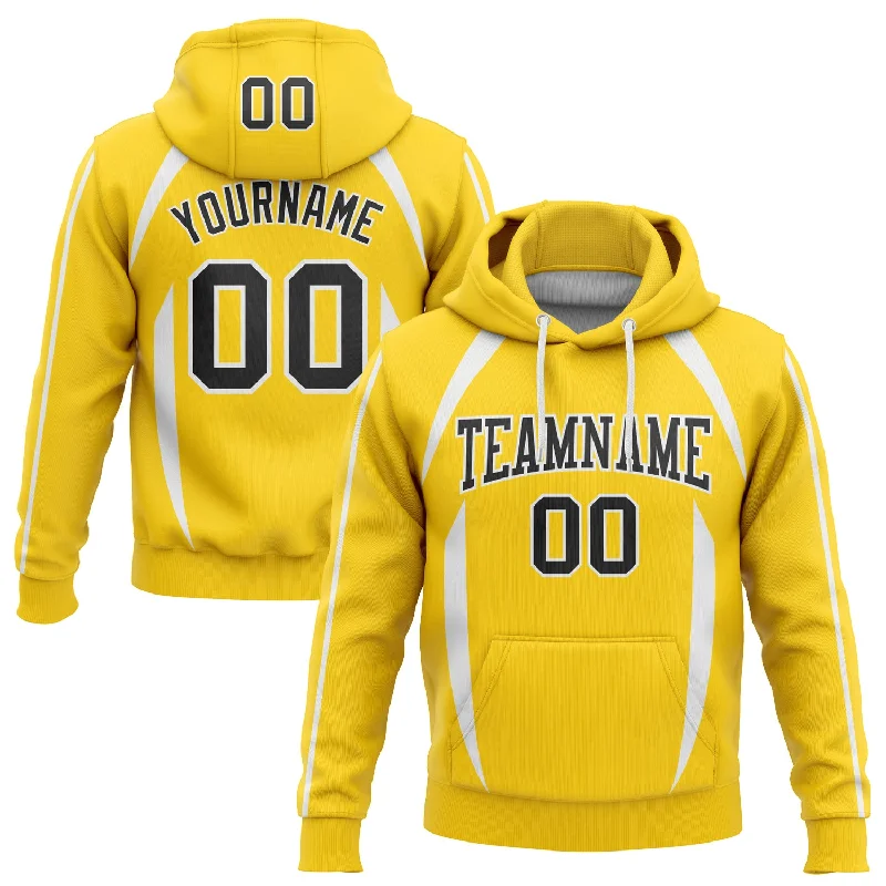 Custom Stitched Gold Black-White 3D Pattern Design Contrast Color Stripe Sports Pullover Sweatshirt Hoodie Bold Men's Animal Custom Stitched Gold Black-White 3D Pattern Design Contrast Color Stripe Sports Pullover Sweatshirt Hoodie Bold Men's Animal