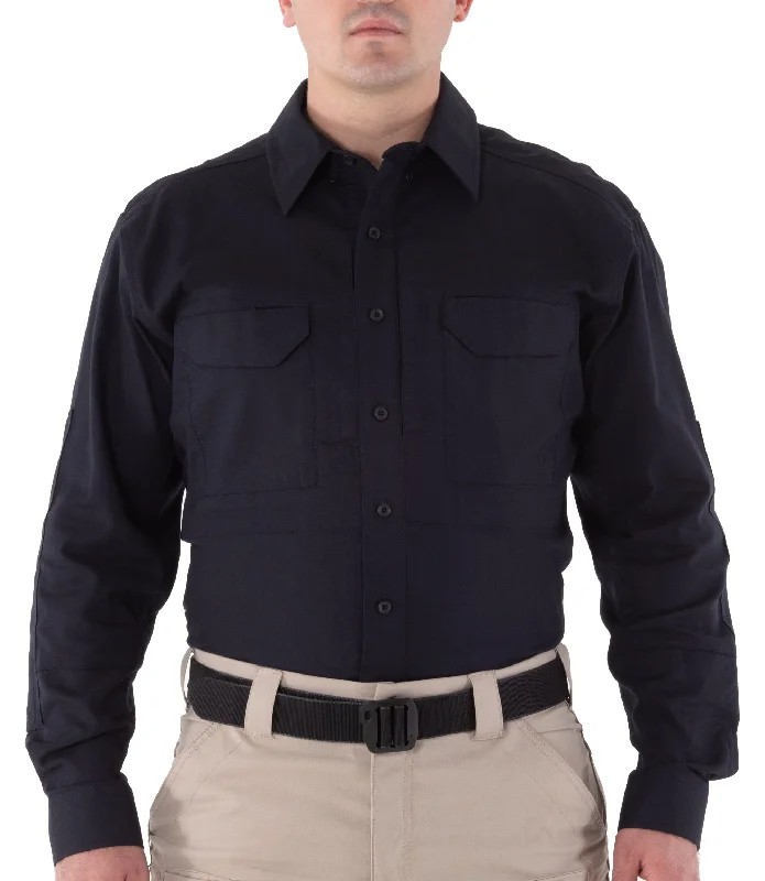 Men's V2 Tactical Long Sleeve Shirt / Midnight Navy Masculine Men's Thick