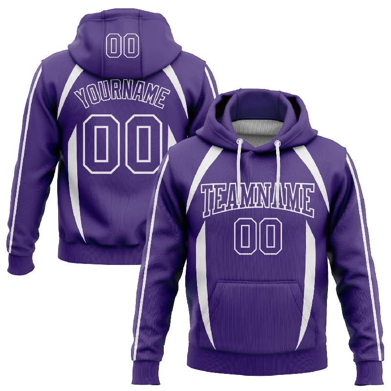 Custom Stitched Purple White 3D Pattern Design Contrast Color Stripe Sports Pullover Sweatshirt Hoodie Traditional Men's Country Custom Stitched Purple White 3D Pattern Design Contrast Color Stripe Sports Pullover Sweatshirt Hoodie Traditional Men's Country