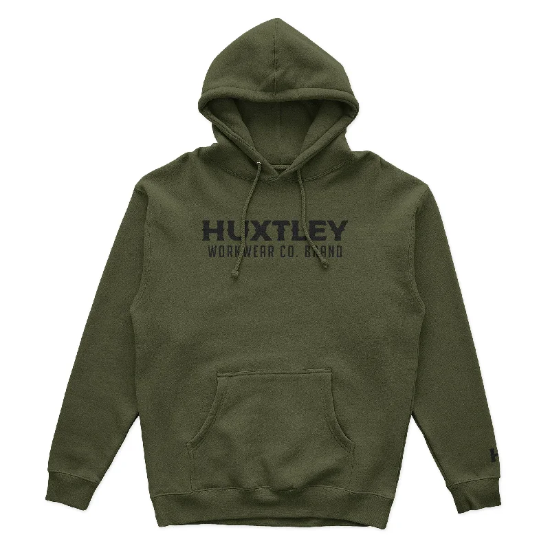 HX-717 Heavyweight Hoodie Olive/ Black Tailored