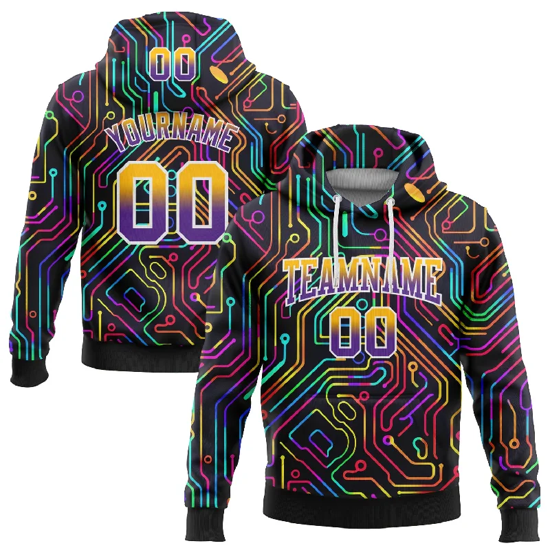 Custom Stitched Black Gold-Purple Fade 3D Pattern Design Colorful Line Shapes Sports Pullover Sweatshirt Hoodie Classic Men's Pin Custom Stitched Black Gold-Purple Fade 3D Pattern Design Colorful Line Shapes Sports Pullover Sweatshirt Hoodie Classic Men's Pin