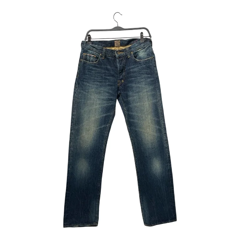 Prps/Straight Pants/30/Denim/NVY/Button Fly/SELVAGE Tough Men's Tactical