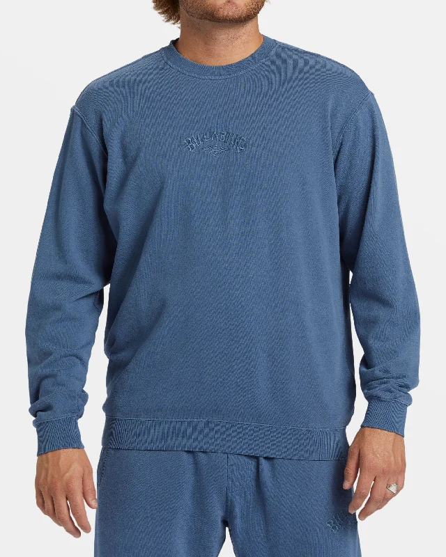 Wave Washed Crewneck Sweatshirt - Slate Blue Adventure