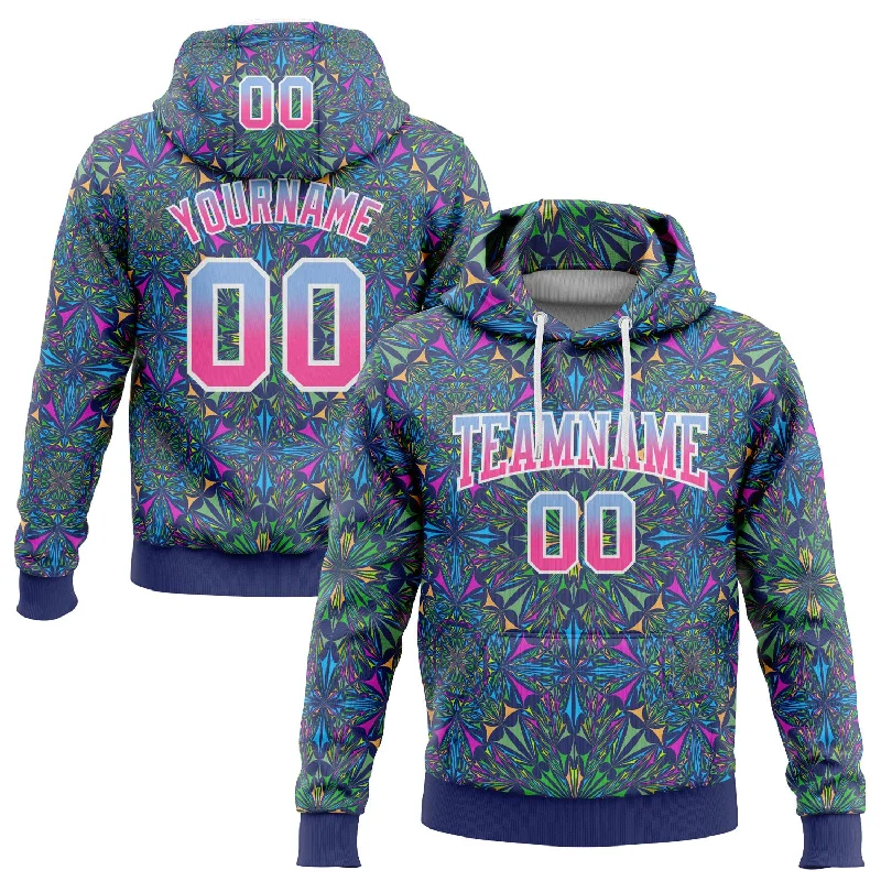 Custom Stitched Royal Light Blue-Pink Fade 3D Pattern Design Geometric Fractal Shapes Sports Pullover Sweatshirt Hoodie Masculine Men's Custom Stitched Royal Light Blue-Pink Fade 3D Pattern Design Geometric Fractal Shapes Sports Pullover Sweatshirt Hoodie Masculine Men's