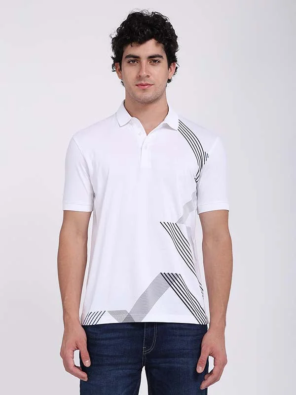 Men Printed Polo T-Shirt Gym
