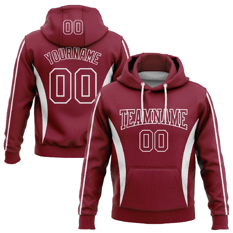 Custom Stitched Crimson White 3D Pattern Design Color Blocking Stripe Sports Pullover Sweatshirt Hoodie Monochromatic Office Style Custom Stitched Crimson White 3D Pattern Design Color Blocking Stripe Sports Pullover Sweatshirt Hoodie Monochromatic Office Style