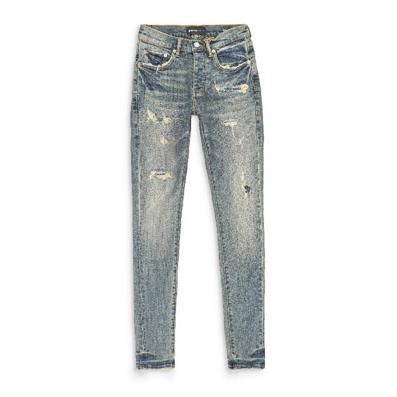 MID QUILTED DESTROY POCKET Indigo SKINNY JEANS Cclassic Men's Tweed