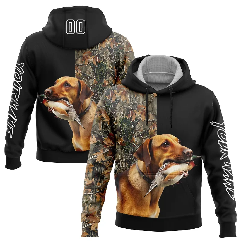 Custom Stitched Black White 3D Pheasant Hunting With Dog Sports Pullover Sweatshirt Hoodie Artistic Men's Avant Custom Stitched Black White 3D Pheasant Hunting With Dog Sports Pullover Sweatshirt Hoodie Artistic Men's Avant