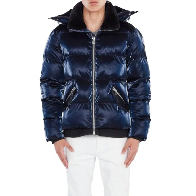 Woody Bomber Jacket In All Wet Navy Masculine Men's Thick