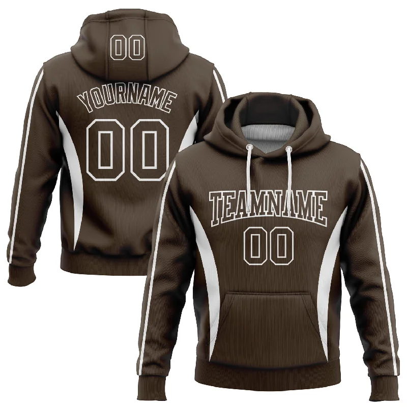 Custom Stitched Brown White 3D Pattern Design Color Blocking Stripe Sports Pullover Sweatshirt Hoodie Street Custom Stitched Brown White 3D Pattern Design Color Blocking Stripe Sports Pullover Sweatshirt Hoodie Street