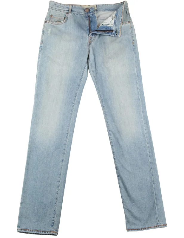 Luigi Borrelli Light Blue Jeans - Extra Slim Unique Men's Upcycled