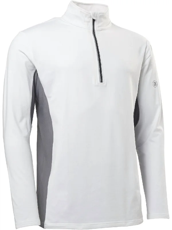 Men’S Ashby Half-Zip Jacket In White Artistic Men's Hand