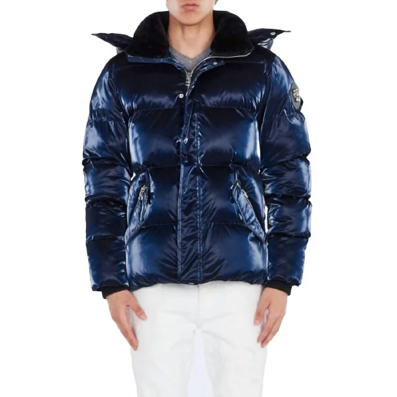 Bumnester 3/4 Coat In All Wet Navy Bold Men's Animal
