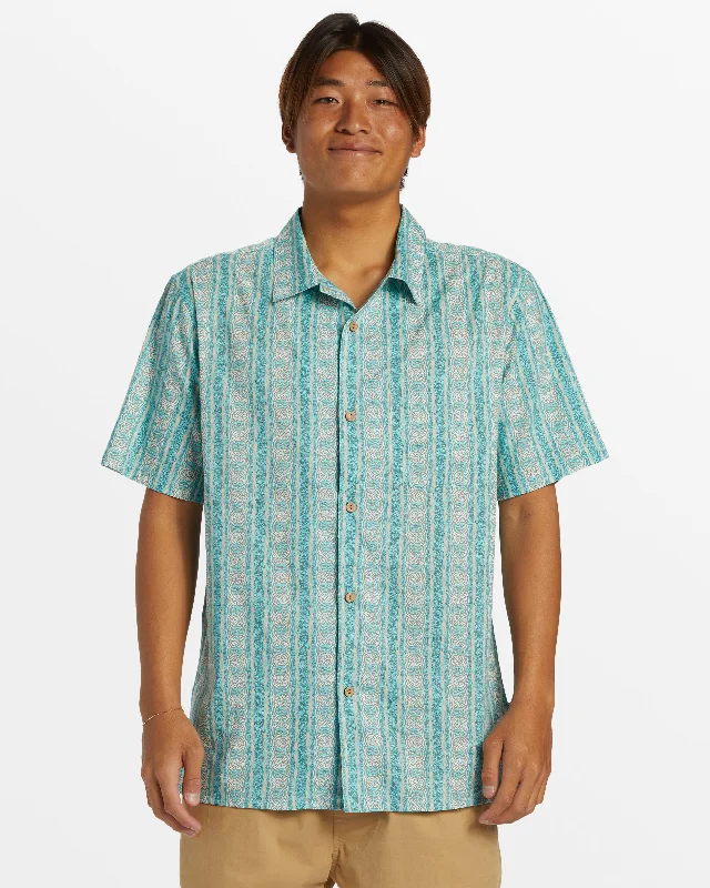 Pool Party Casual Short Sleeve Shirt - Capri Pacific Tribe Ss Confident Men's High