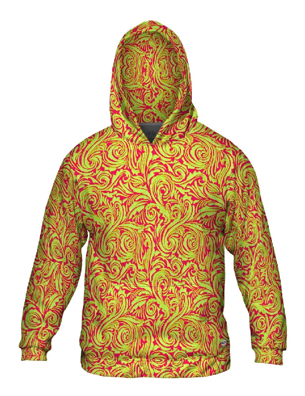 Autumn Me Pink Leaf Swirls Pattern Refined Men's Classic 