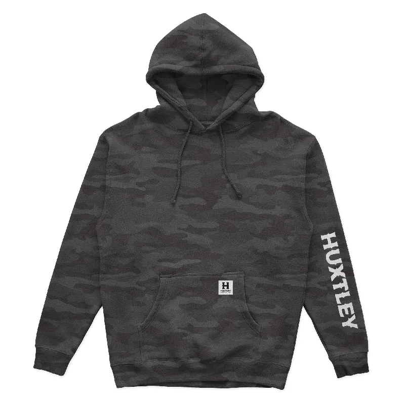 HX-717 Heavyweight Hoodie Black Camo Refined Men's Velvet