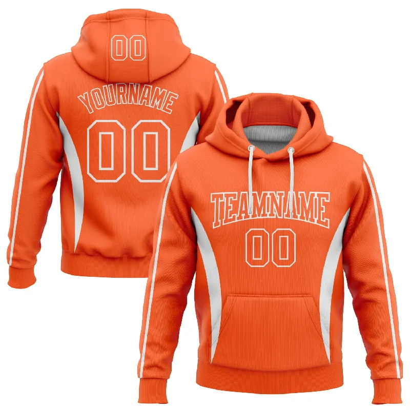 Custom Stitched Orange White 3D Pattern Design Color Blocking Stripe Sports Pullover Sweatshirt Hoodie Streetwear Style Custom Stitched Orange White 3D Pattern Design Color Blocking Stripe Sports Pullover Sweatshirt Hoodie Streetwear Style