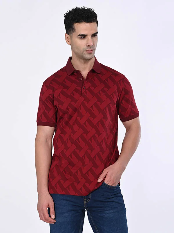 Men Printed Polo T-Shirt Youthful Men's Pop