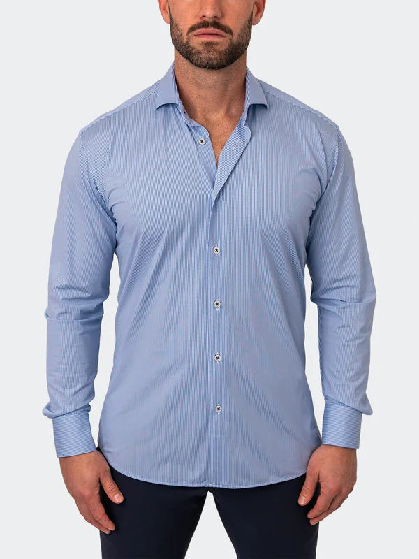 Maceoo Stretch Shirt | Einstein ClassicStretch Blue Stylish Men's Neon