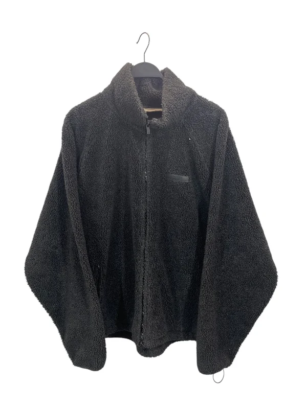 ESSENTIALS/Jacket/XL/Polyester/GRY/sherpa zip up- Sharp Men's Italian