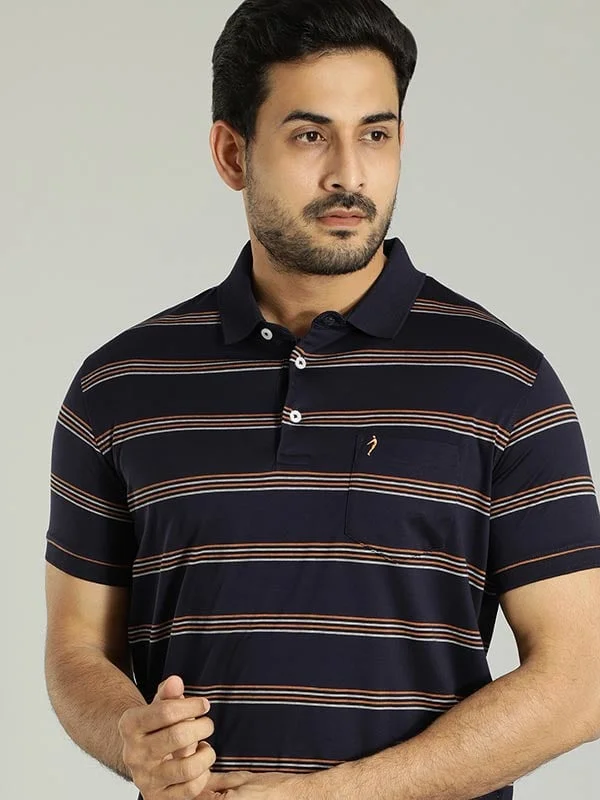 Men Striped Polo T-Shirt Bold Men's Animal
