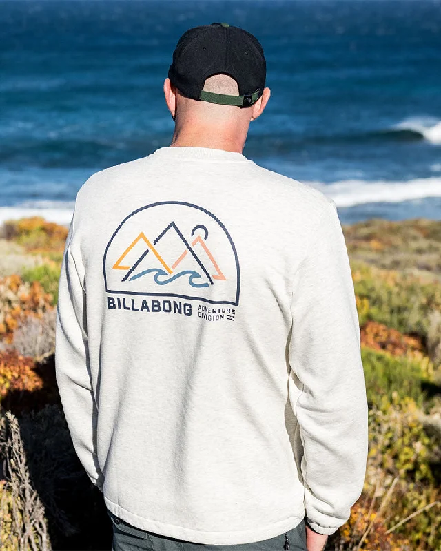 Compass Crewneck Sweatshirt - Oatmeal Heather Trendy Men's Scandinavian