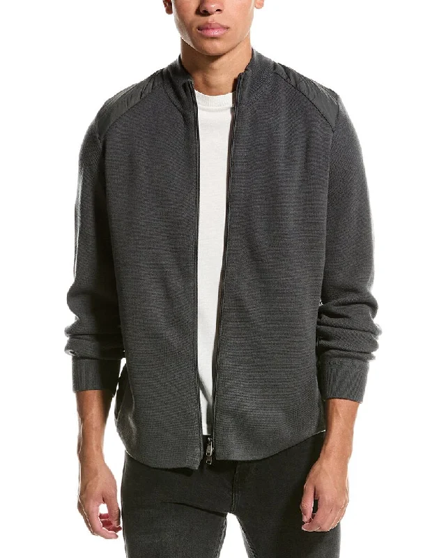 Raffi Quilted Back Wool-Blend Jacket Modern Men's Geometric
