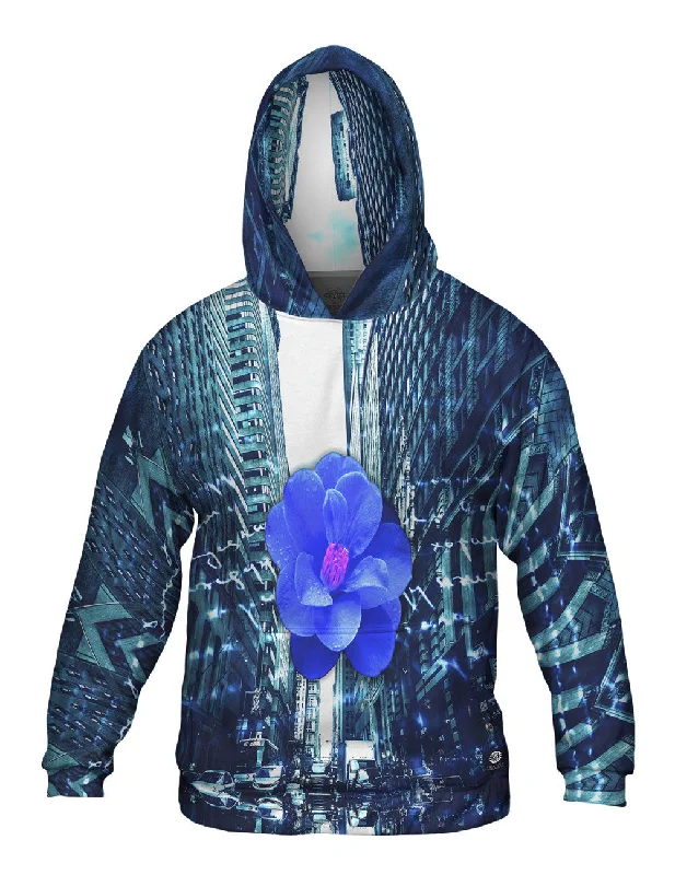 City Blue Flower Script Business
