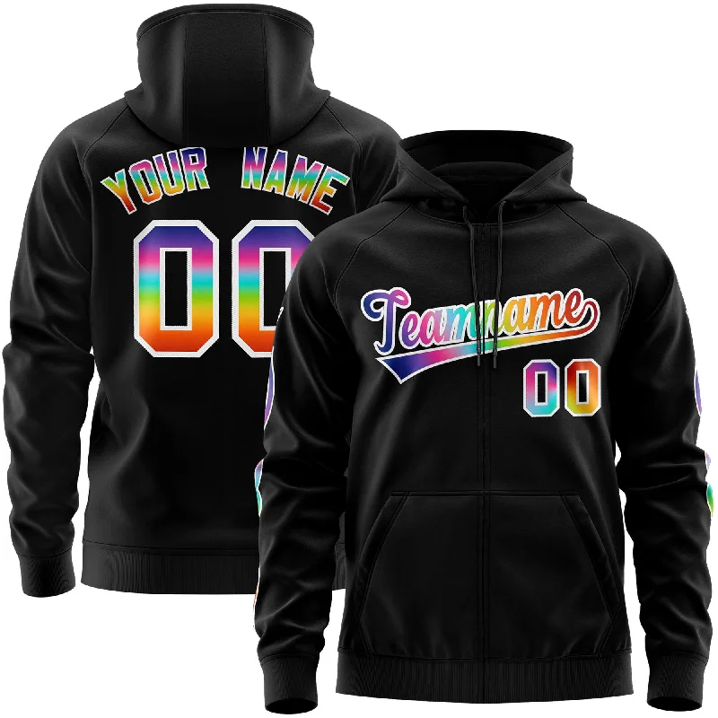 Custom Stitched Black White Sports Full-Zip Sweatshirt Hoodie with Colored Flames Vintage Men's 1970S Disco Custom Stitched Black White Sports Full-Zip Sweatshirt Hoodie with Colored Flames Vintage Men's 1970S Disco