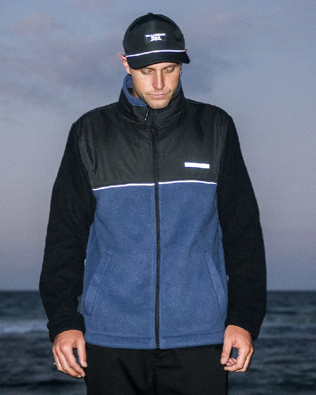 Boundary Spec 73 Polar Fleece Full Zip Pullover - Black British Gentleman Style
