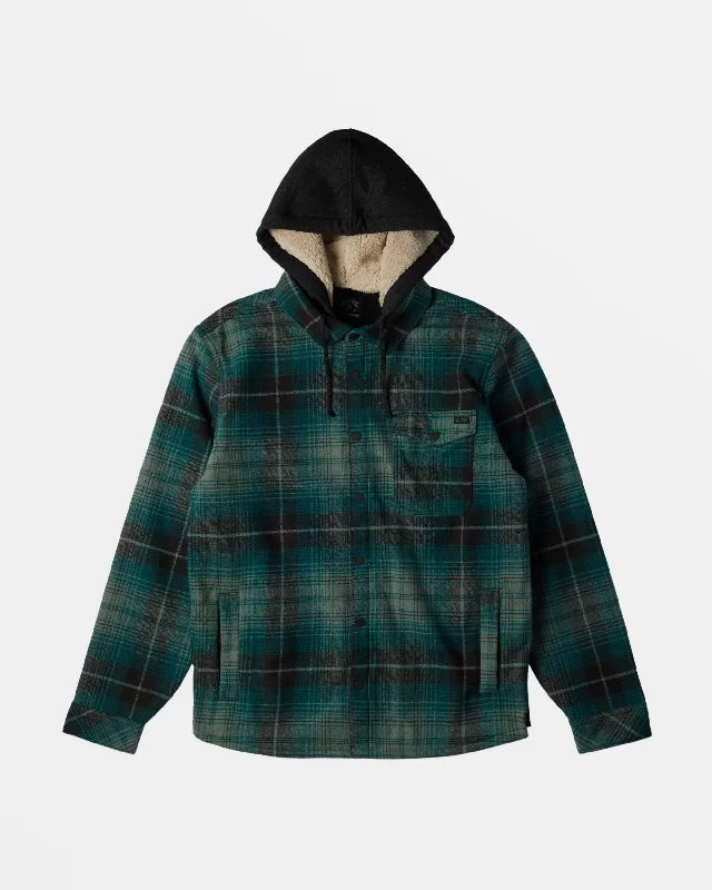 A/Div Furnace Bonded Long Sleeve Flannel Shirt - Forest Green Unique Men's Upcycled