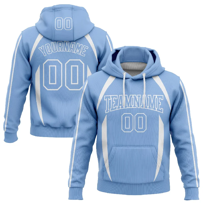 Custom Stitched Light Blue White 3D Pattern Design Contrast Color Stripe Sports Pullover Sweatshirt Hoodie Bohemian Men's Free Custom Stitched Light Blue White 3D Pattern Design Contrast Color Stripe Sports Pullover Sweatshirt Hoodie Bohemian Men's Free