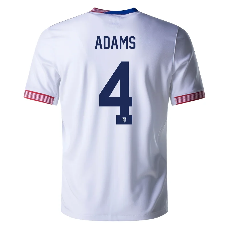 Nike United States Tyler Adams Home Jersey 24/25 (White) Tough Men's Military