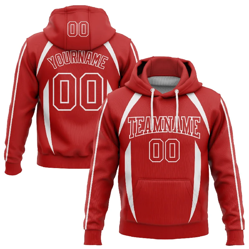 Custom Stitched Red White 3D Pattern Design Contrast Color Stripe Sports Pullover Sweatshirt Hoodie Hip Men's Urban Custom Stitched Red White 3D Pattern Design Contrast Color Stripe Sports Pullover Sweatshirt Hoodie Hip Men's Urban