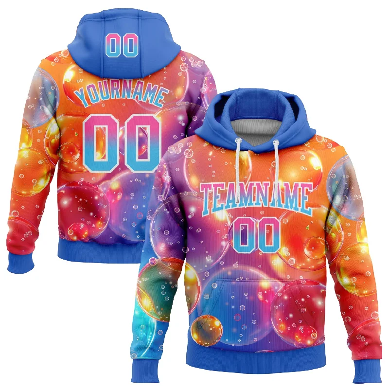 Custom Stitched Orange Pink Sky Blue-Thunder Blue Fade 3D Pattern Design Colorful Bubbles Sports Pullover Sweatshirt Hoodie Sporty Men's Athleisure Custom Stitched Orange Pink Sky Blue-Thunder Blue Fade 3D Pattern Design Colorful Bubbles Sports Pullover Sweatshirt Hoodie Sporty Men's Athleisure