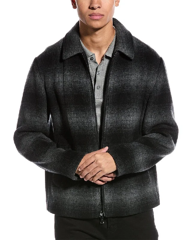 Vince Wool-Blend Shirt Jacket Refined Men's Velvet