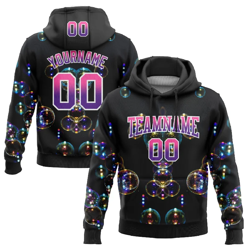 Custom Stitched Black Pink-Purple Fade 3D Pattern Design Colorful Bubbles Sports Pullover Sweatshirt Hoodie Sleek Men's Contemporary Custom Stitched Black Pink-Purple Fade 3D Pattern Design Colorful Bubbles Sports Pullover Sweatshirt Hoodie Sleek Men's Contemporary