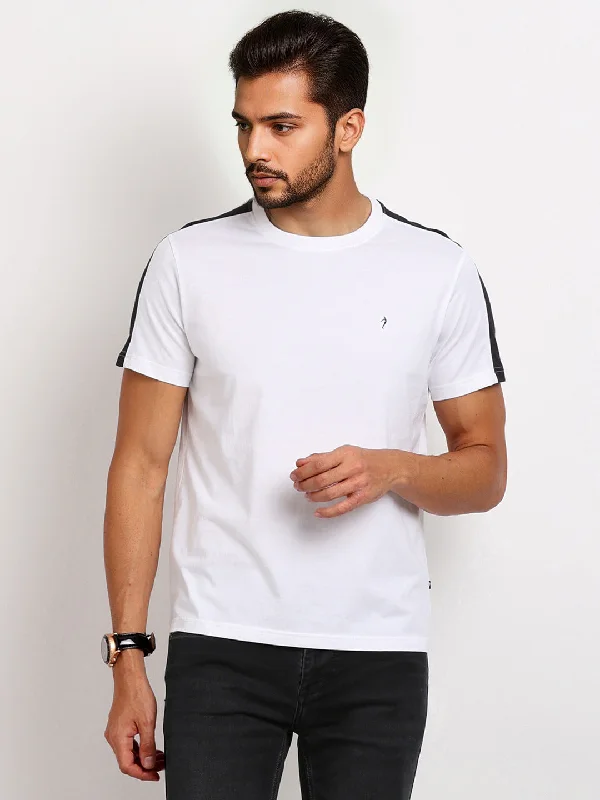 Men Solid Crew Neck T-Shirt Sporty Men's Tennis