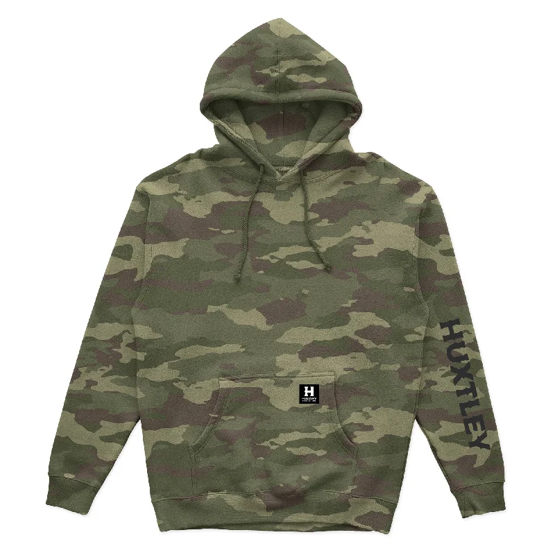 HX-717 Heavyweight Hoodie Woodland Camo Classic Men's Pin