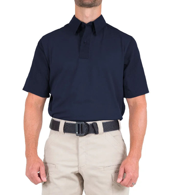 Men's V2 Pro Performance Short Sleeve Shirt / Midnight Navy Polished Men's Silk