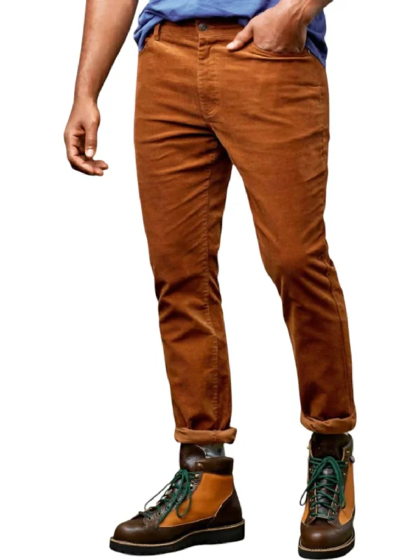 Harrison Corduroy Pants In Rust Practical Men's Quick