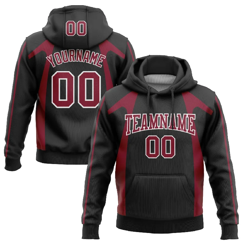 Custom Stitched Black Crimson-White 3D Pattern Design Segmentation Patchwork Stripe Sports Pullover Sweatshirt Hoodie Sporty Men's Athleisure Custom Stitched Black Crimson-White 3D Pattern Design Segmentation Patchwork Stripe Sports Pullover Sweatshirt Hoodie Sporty Men's Athleisure