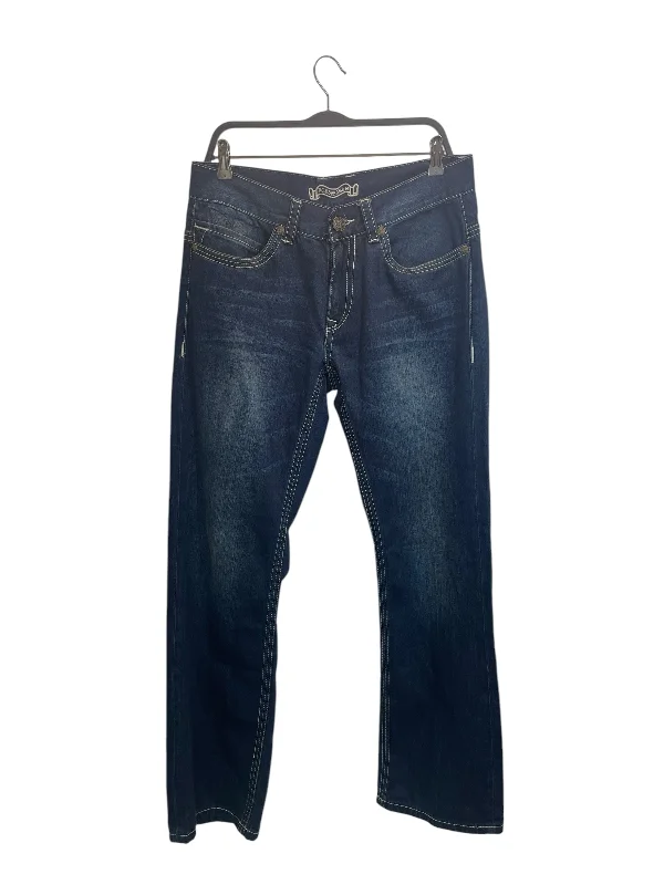 ROBIN'S JEAN/Bootcut Pants/32/Denim/IDG/Graphic/ Modern Men's Geometric