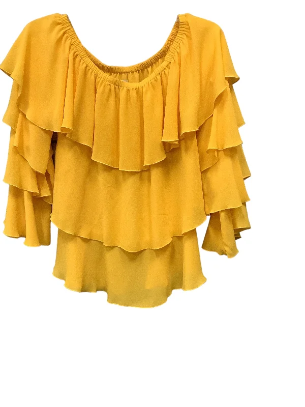 Yellow Top Long Sleeve Mumu, Size Xs Tough Men's Military