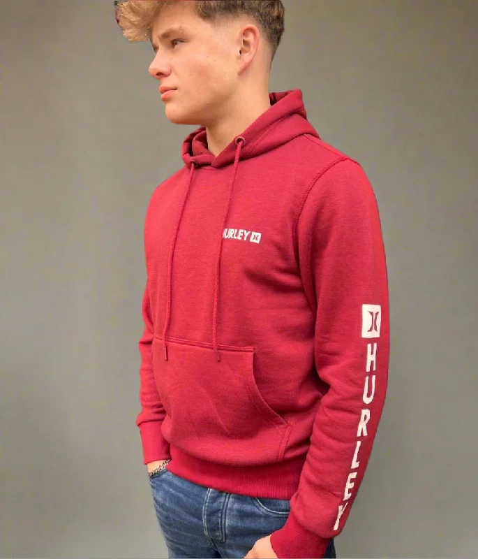 Red Hurley Seaside Hoodie Streetwear Style