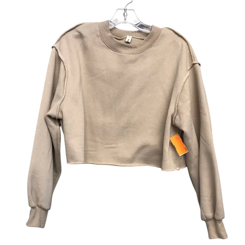 Sweatshirt Crewneck In Tan, Size:S Youthful Men's Pop